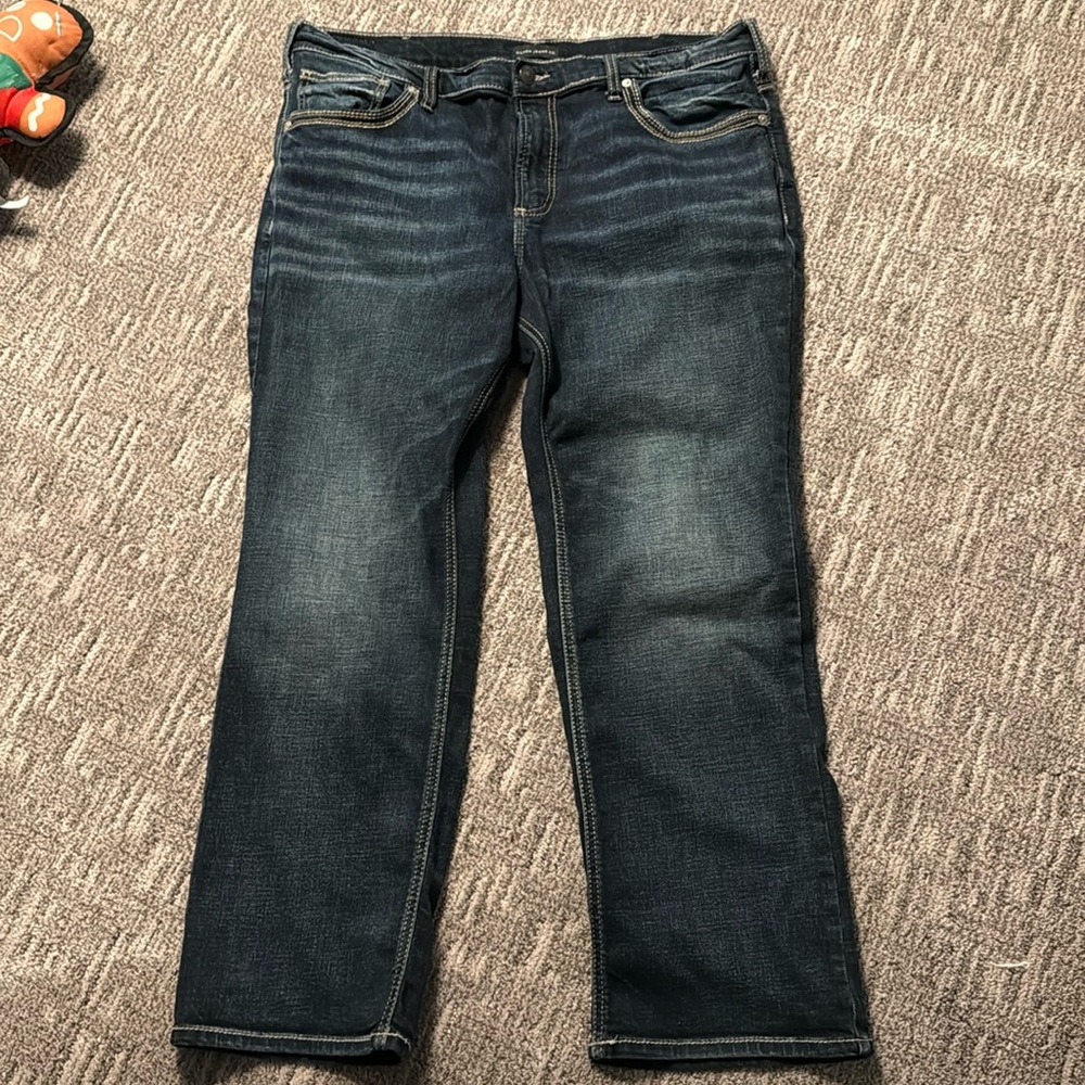 Silver Jeans Women's Straight Leg Jeans - Dark Blue